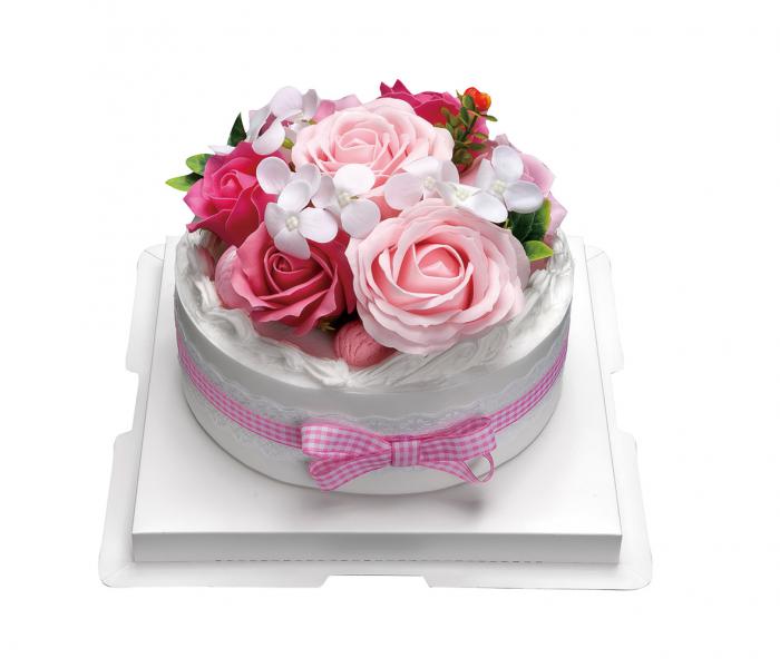 フラワーデコレーションケーキ ピンク Sf Ck P9 ソープフラワー ケーキ型 ギフト 誕生日 記念日 プレゼント Kvell Flower 花 のサブスクリプション 定期宅配 プリザーブドフラワー ソープフラワーのギフト専門サイト