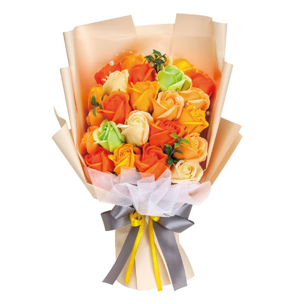 ミディエレガントローズブーケ オレンジ – Kvell flower 花の